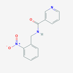 N-[(2-Nitrophenyl)methyl]pyridine-3-carboxamide