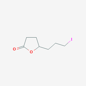 molecular formula C7H11IO2 B14242726 2(3H)-Furanone, dihydro-5-(3-iodopropyl)- CAS No. 404003-36-7