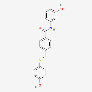 N-(3-Hydroxyphenyl)-4-{[(4-hydroxyphenyl)sulfanyl]methyl}benzamide