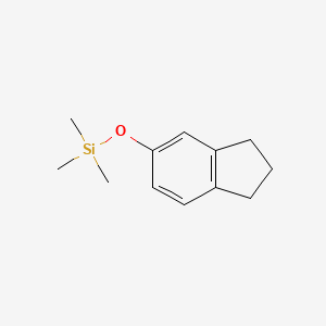 molecular formula C12H18OSi B14242736 [(2,3-Dihydro-1H-inden-5-yl)oxy](trimethyl)silane CAS No. 502470-28-2