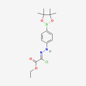 molecular formula C16H22BClN2O4 B1424277 2-氯-2-(4'-(4,4,5,5-四甲基-1,3,2-二氧杂硼环-2-基)苯基腙)乙酸乙酯 CAS No. 1310384-14-5