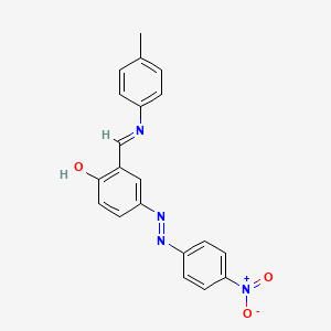 2-{(E)-[(4-Methylphenyl)imino]methyl}-4-[2-(4-nitrophenyl)hydrazinylidene]cyclohexa-2,5-dien-1-one