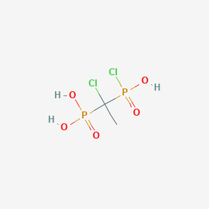 {1-Chloro-1-[chloro(hydroxy)phosphoryl]ethyl}phosphonic acid