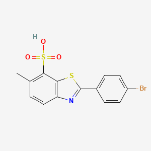 molecular formula C14H10BrNO3S2 B14242819 2-(4-Bromophenyl)-6-methyl-1,3-benzothiazole-7-sulfonic acid CAS No. 573673-11-7