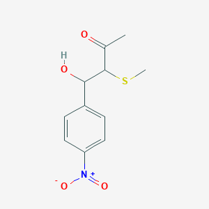 4-Hydroxy-3-(methylsulfanyl)-4-(4-nitrophenyl)butan-2-one