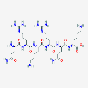 L-Glutaminyl-N~5~-(diaminomethylidene)-L-ornithyl-L-lysyl-N~5~-(diaminomethylidene)-L-ornithyl-L-glutaminyl-L-lysine