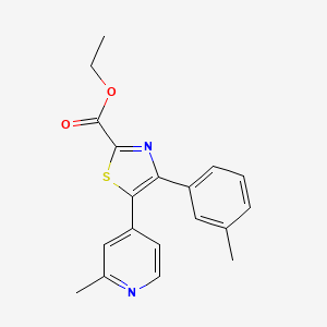 molecular formula C19H18N2O2S B14242878 Ethyl [4-(3-methylphenyl)-5-(2-methyl-4-pyridyl)-1,3-thiazol-2-YL]carboxylate CAS No. 365428-71-3