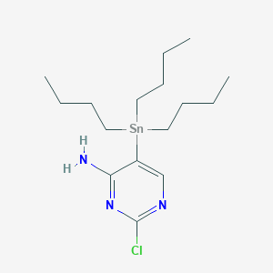 4-Pyrimidinamine, 2-chloro-5-(tributylstannyl)-