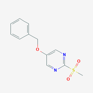 molecular formula C12H12N2O3S B142429 2-Methylsulfonyl-5-phenylmethoxypyrimidine CAS No. 16290-89-4