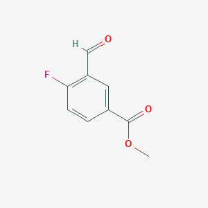 molecular formula C9H7FO3 B1424290 Methyl 4-fluoro-3-formylbenzoate CAS No. 1093865-65-6