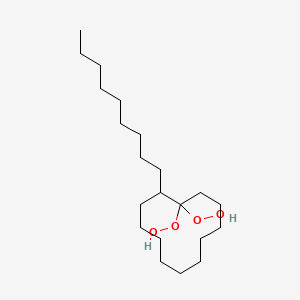 molecular formula C21H42O4 B14242915 2-Nonylcyclododecane-1,1-diperoxol CAS No. 618067-97-3