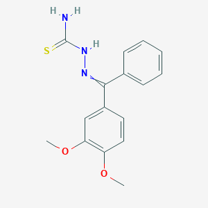 molecular formula C16H17N3O2S B14242917 2-[(3,4-Dimethoxyphenyl)(phenyl)methylidene]hydrazine-1-carbothioamide CAS No. 403518-00-3