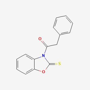 2-Phenyl-1-(2-sulfanylidene-1,3-benzoxazol-3(2H)-yl)ethan-1-one