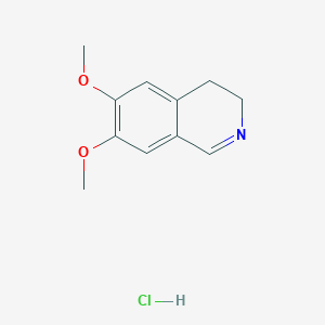 molecular formula C11H14ClNO2 B142430 6,7-Dimethoxy-3,4-dihydroisoquinoline hydrochloride CAS No. 20232-39-7