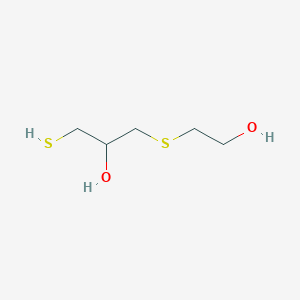 molecular formula C5H12O2S2 B14243015 1-[(2-Hydroxyethyl)sulfanyl]-3-sulfanylpropan-2-OL CAS No. 511532-16-4