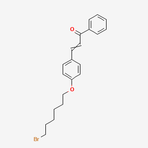 molecular formula C21H23BrO2 B14243039 3-{4-[(6-Bromohexyl)oxy]phenyl}-1-phenylprop-2-EN-1-one CAS No. 406217-50-3