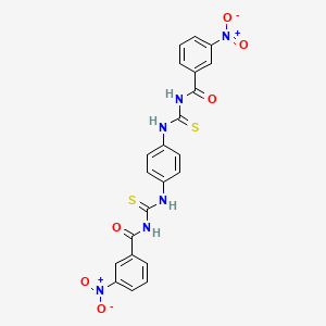 3-nitro-N-[[4-[(3-nitrobenzoyl)carbamothioylamino]phenyl]carbamothioyl]benzamide