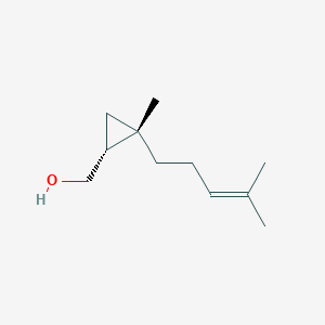 molecular formula C11H20O B14243099 [(1R,2S)-2-Methyl-2-(4-methylpent-3-en-1-yl)cyclopropyl]methanol CAS No. 499155-10-1