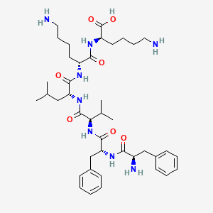 molecular formula C41H64N8O7 B14243105 D-Phenylalanyl-D-phenylalanyl-D-valyl-D-leucyl-D-lysyl-D-lysine CAS No. 491832-47-4