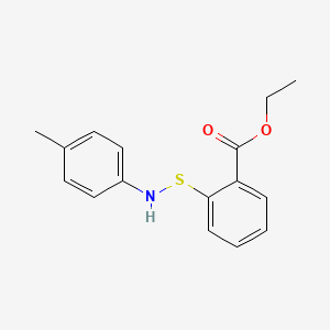 molecular formula C16H17NO2S B14243120 Benzoic acid, 2-[[(4-methylphenyl)amino]thio]-, ethyl ester CAS No. 444993-97-9