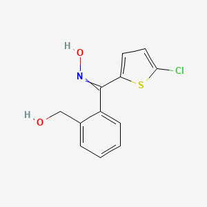 molecular formula C12H10ClNO2S B14243128 {2-[(5-Chlorothiophen-2-yl)(hydroxyimino)methyl]phenyl}methanol CAS No. 382590-93-4