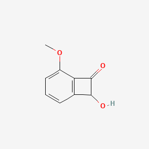 molecular formula C9H8O3 B14243133 Bicyclo[4.2.0]octa-1,3,5-trien-7-one, 8-hydroxy-5-methoxy- CAS No. 314280-54-1