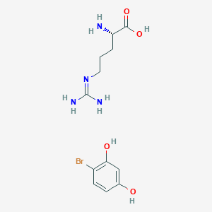 (2S)-2-amino-5-(diaminomethylideneamino)pentanoic acid;4-bromobenzene-1,3-diol