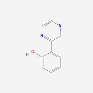 molecular formula C10H8N2O B14243144 6-(Pyrazin-2(1H)-ylidene)cyclohexa-2,4-dien-1-one CAS No. 570432-60-9