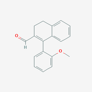 molecular formula C18H16O2 B14243188 1-(2-Methoxyphenyl)-3,4-dihydronaphthalene-2-carbaldehyde CAS No. 350691-09-7