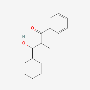 molecular formula C16H22O2 B14243207 1-Propanone, 3-cyclohexyl-3-hydroxy-2-methyl-1-phenyl- CAS No. 344349-02-6