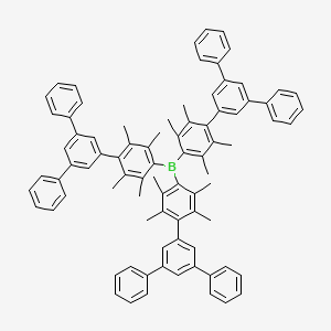 molecular formula C84H75B B14243212 tris[4-(3,5-diphenylphenyl)-2,3,5,6-tetramethylphenyl]borane CAS No. 492446-97-6