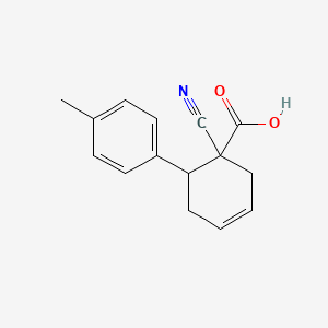 3-Cyclohexene-1-carboxylic acid, 1-cyano-6-(4-methylphenyl)-