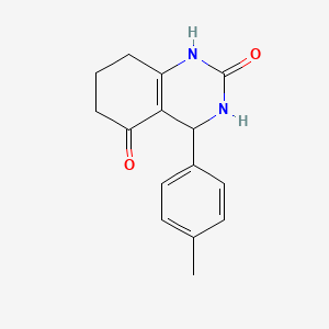 molecular formula C15H16N2O2 B14243239 4-(4-Methylphenyl)-1,3,4,6,7,8-hexahydroquinazoline-2,5-dione CAS No. 204516-54-1