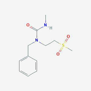 molecular formula C12H18N2O3S B14243263 N-Benzyl-N-[2-(methanesulfonyl)ethyl]-N'-methylurea CAS No. 189764-42-9