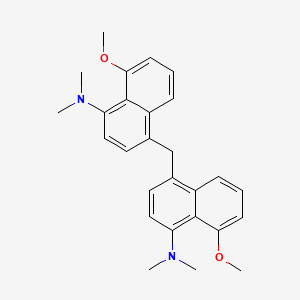 molecular formula C27H30N2O2 B14243272 4,4'-Methylenebis(8-methoxy-N,N-dimethylnaphthalen-1-amine) CAS No. 184696-75-1