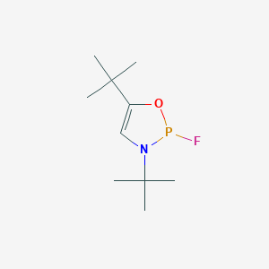 molecular formula C10H19FNOP B14243299 1,3,2-Oxazaphosphole, 3,5-bis(1,1-dimethylethyl)-2-fluoro-2,3-dihydro- CAS No. 210489-39-7