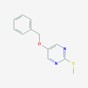 molecular formula C12H12N2OS B142433 5-(Benzyloxy)-2-(methylthio)pyrimidine CAS No. 4874-32-2