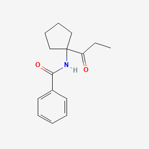 molecular formula C15H19NO2 B14243330 N-(1-propanoylcyclopentyl)benzamide CAS No. 500168-42-3