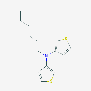 molecular formula C14H19NS2 B14243352 3-Thiophenamine, N-hexyl-N-3-thienyl- CAS No. 394203-42-0