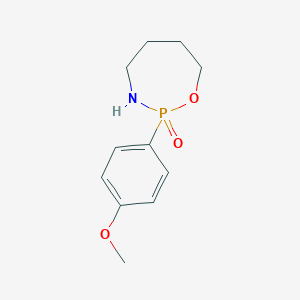 molecular formula C11H16NO3P B14243359 2-(4-Methoxyphenyl)-1,3,2lambda~5~-oxazaphosphepan-2-one CAS No. 391640-20-3