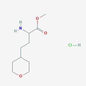 B1424343 Methyl 2-amino-4-(tetrahydro-2H-pyran-4-yl)butanoate hydrochloride CAS No. 1255098-55-5