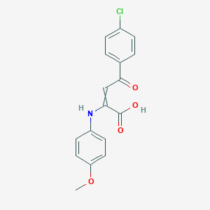 molecular formula C17H14ClNO4 B14243443 4-(4-Chlorophenyl)-2-(4-methoxyanilino)-4-oxobut-2-enoic acid CAS No. 406929-21-3