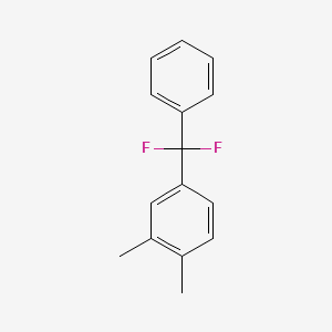 B1424346 4-[Difluoro(phenyl)methyl]-1,2-dimethylbenzene CAS No. 1204295-84-0
