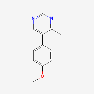 molecular formula C12H12N2O B14243496 5-(4-Methoxyphenyl)-4-methylpyrimidine CAS No. 271241-39-5