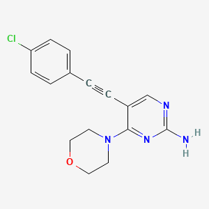 5-[(4-Chlorophenyl)ethynyl]-4-(morpholin-4-yl)pyrimidin-2-amine