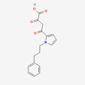 molecular formula C17H17NO4 B14243510 1H-Pyrrole-2-butanoic acid, a,g-dioxo-1-(3-phenylpropyl)- CAS No. 251924-35-3