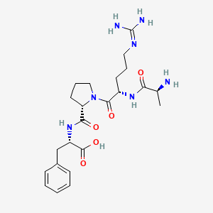 molecular formula C23H35N7O5 B14243525 L-Phenylalanine, L-alanyl-L-arginyl-L-prolyl- CAS No. 443303-13-7