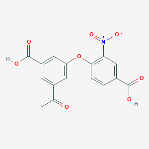 4-(3-Acetyl-5-carboxyphenoxy)-3-nitrobenzoic acid