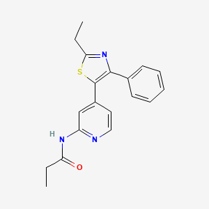 N-[4-(2-Ethyl-4-phenyl-1,3-thiazol-5-yl)pyridin-2-yl]propanamide