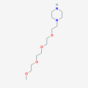 molecular formula C13H28N2O4 B14243599 1-(2,5,8,11-Tetraoxatridecan-13-YL)piperazine CAS No. 400836-57-9